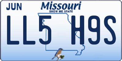 MO license plate LL5H9S