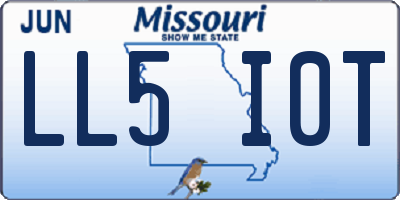 MO license plate LL5I0T