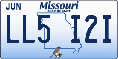 MO license plate LL5I2I