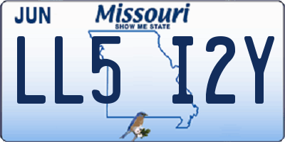 MO license plate LL5I2Y