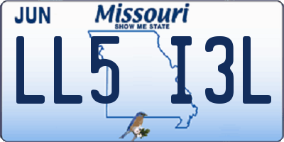 MO license plate LL5I3L