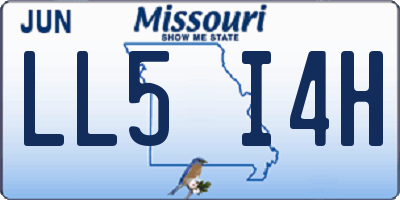 MO license plate LL5I4H