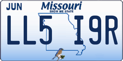 MO license plate LL5I9R