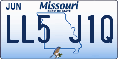 MO license plate LL5J1Q