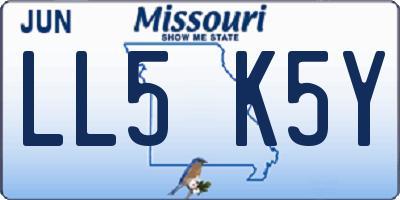 MO license plate LL5K5Y