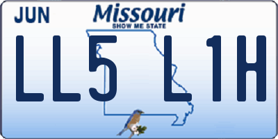 MO license plate LL5L1H