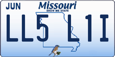 MO license plate LL5L1I
