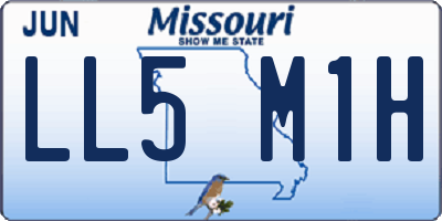 MO license plate LL5M1H