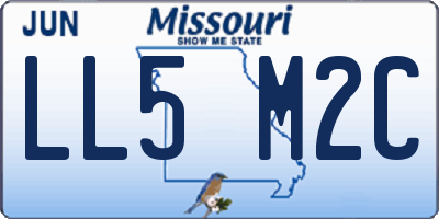 MO license plate LL5M2C