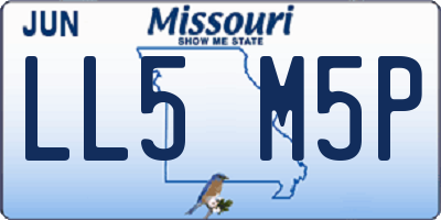 MO license plate LL5M5P