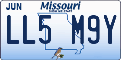 MO license plate LL5M9Y