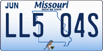 MO license plate LL5O4S