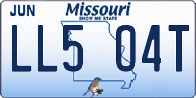 MO license plate LL5O4T