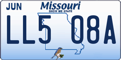 MO license plate LL5O8A