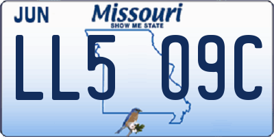 MO license plate LL5O9C