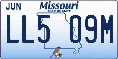 MO license plate LL5O9M