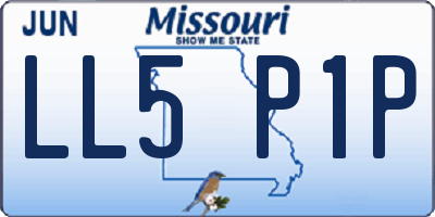 MO license plate LL5P1P