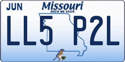 MO license plate LL5P2L