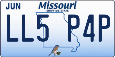 MO license plate LL5P4P