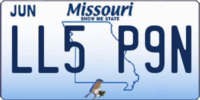 MO license plate LL5P9N