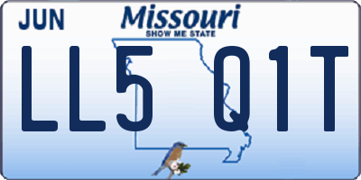 MO license plate LL5Q1T