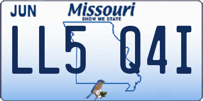 MO license plate LL5Q4I