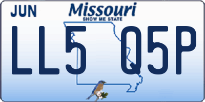 MO license plate LL5Q5P