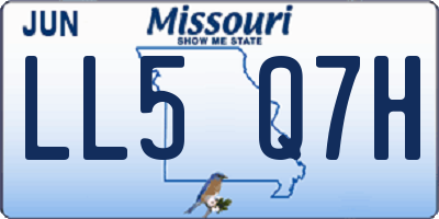 MO license plate LL5Q7H