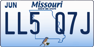 MO license plate LL5Q7J