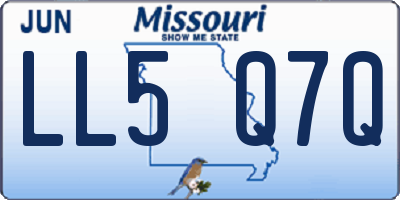 MO license plate LL5Q7Q