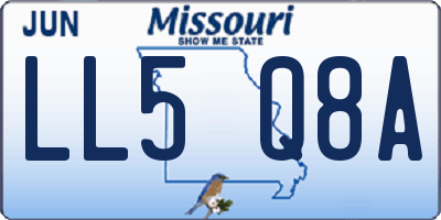 MO license plate LL5Q8A
