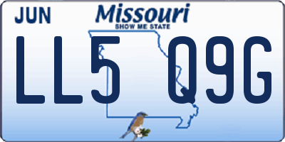 MO license plate LL5Q9G