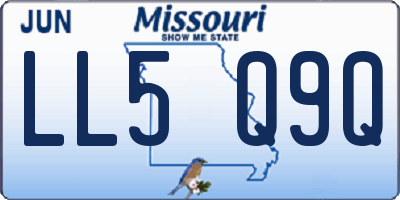 MO license plate LL5Q9Q