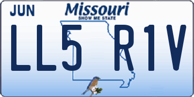 MO license plate LL5R1V
