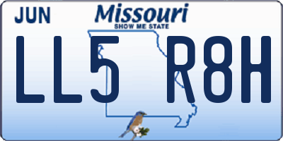 MO license plate LL5R8H