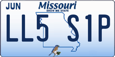 MO license plate LL5S1P