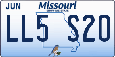 MO license plate LL5S2O