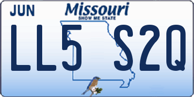 MO license plate LL5S2Q