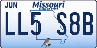 MO license plate LL5S8B