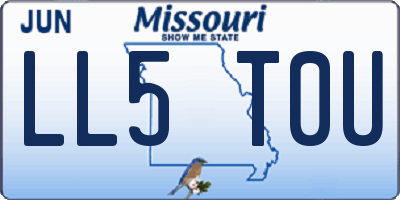 MO license plate LL5T0U