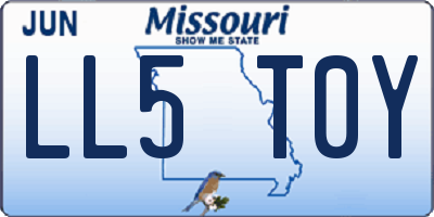 MO license plate LL5T0Y