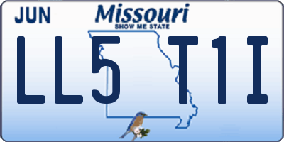 MO license plate LL5T1I