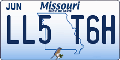 MO license plate LL5T6H