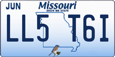 MO license plate LL5T6I