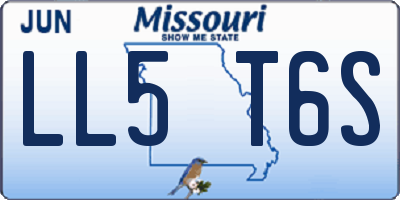 MO license plate LL5T6S
