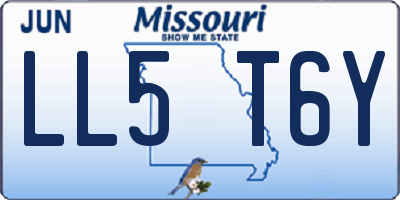 MO license plate LL5T6Y