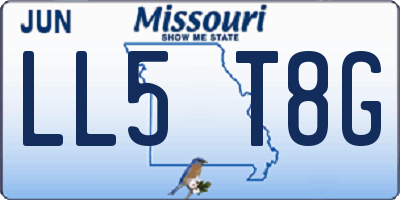 MO license plate LL5T8G