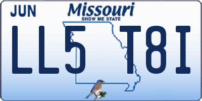 MO license plate LL5T8I