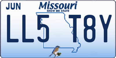 MO license plate LL5T8Y
