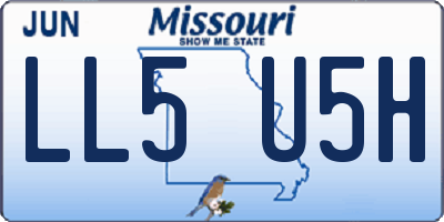 MO license plate LL5U5H